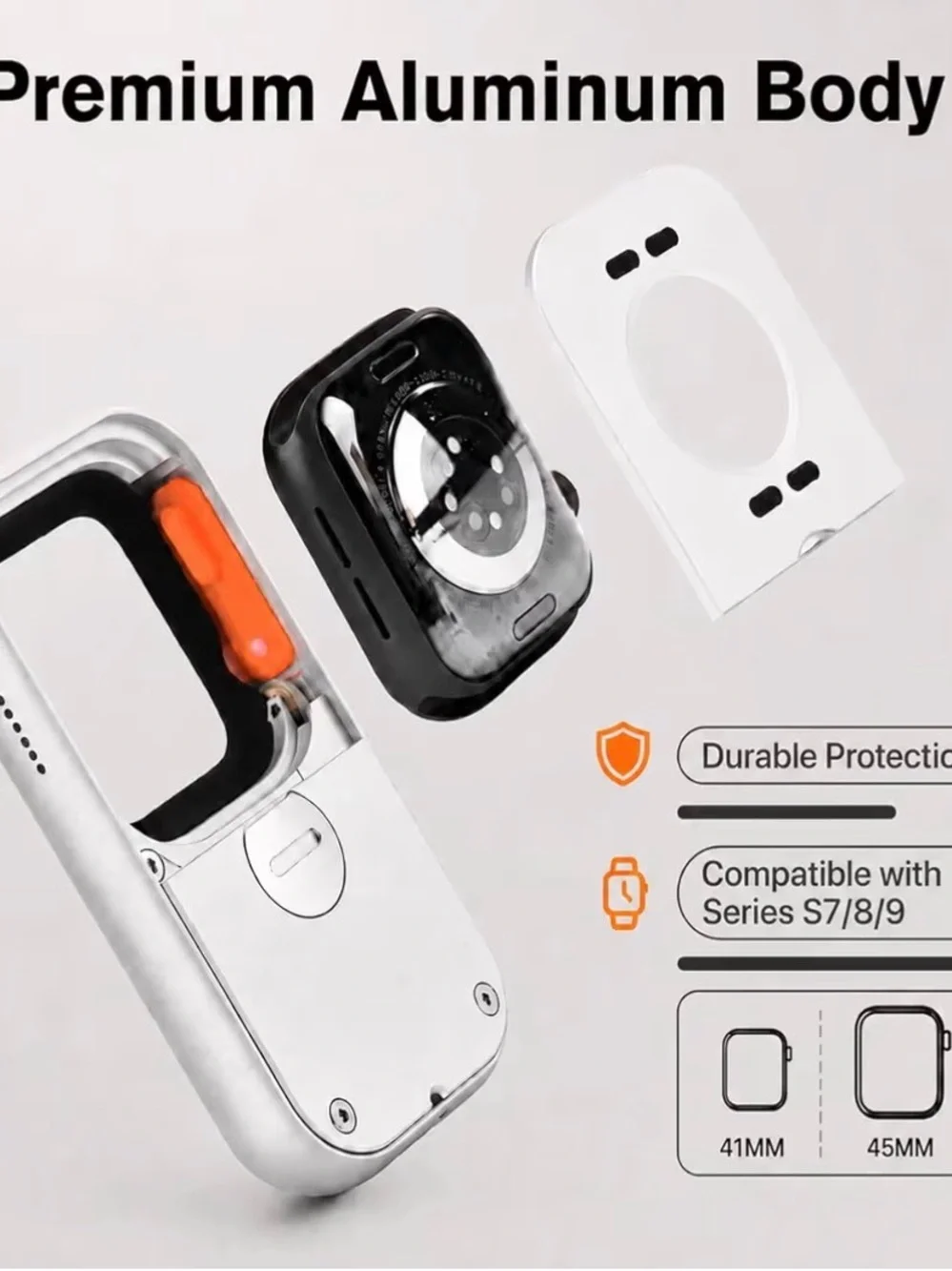 Original iPod Style Apple Watch Case Metal Aluminium Alloy Series 7/8/9